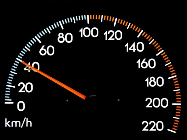 slowing speedometer